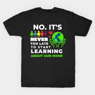 Learn About Earth Shirt Planet Earth Pollution Greta Climate Change Shirt SOS Help Climate Strike Shirt Nature Future Natural Environment Cute Funny Gift Idea T-Shirt